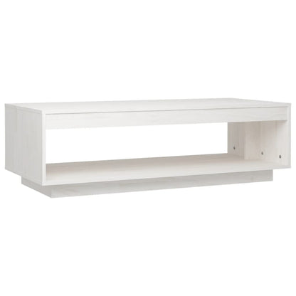 Soffbord Vit 110x50x33,5 cm massiv furu