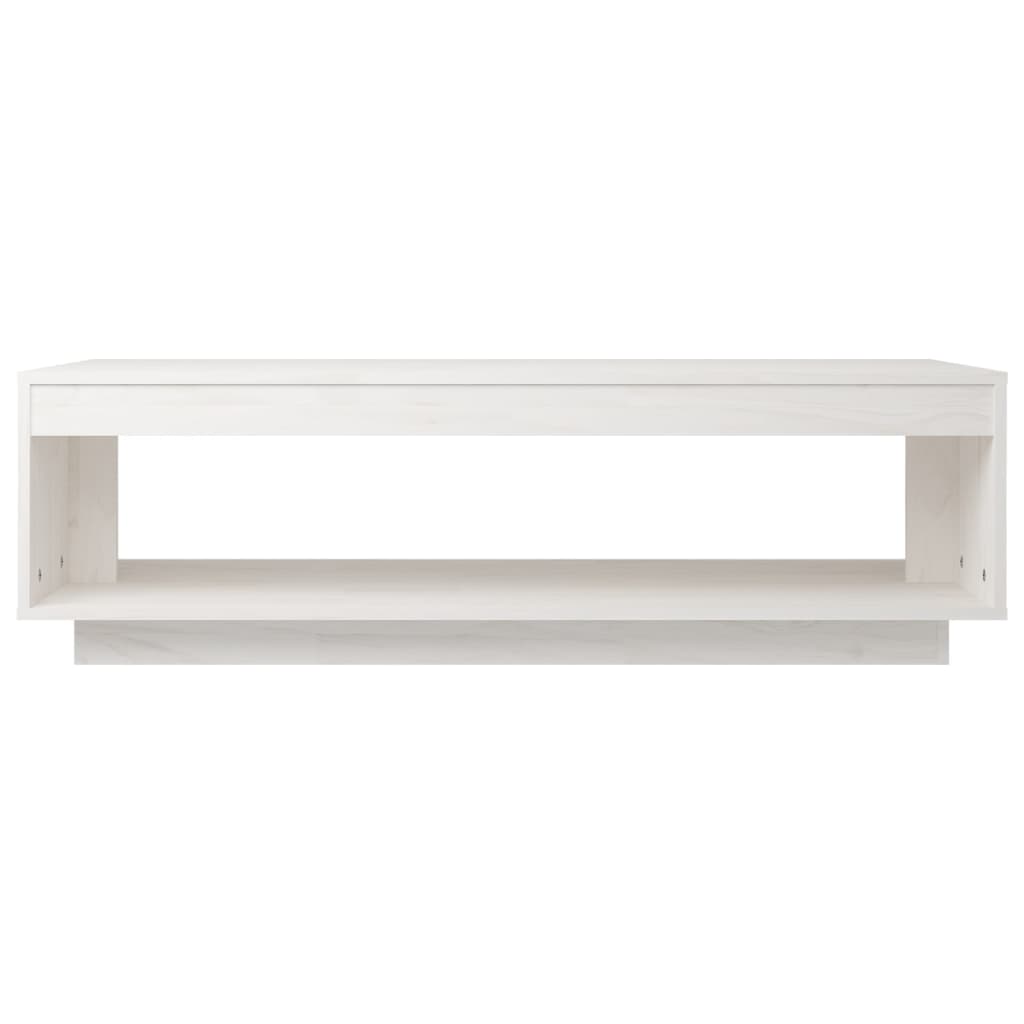 Soffbord Vit 110x50x33,5 cm massiv furu