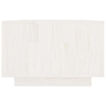 Soffbord Vit 110x50x33,5 cm massiv furu