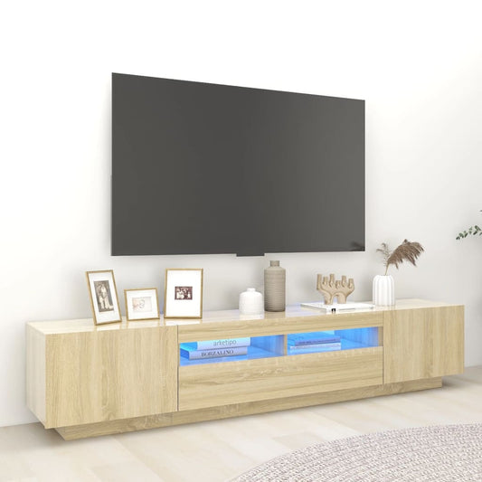 TV-Möbel Sonoma Ek TV-Bänk LED 200x35x40 cm
