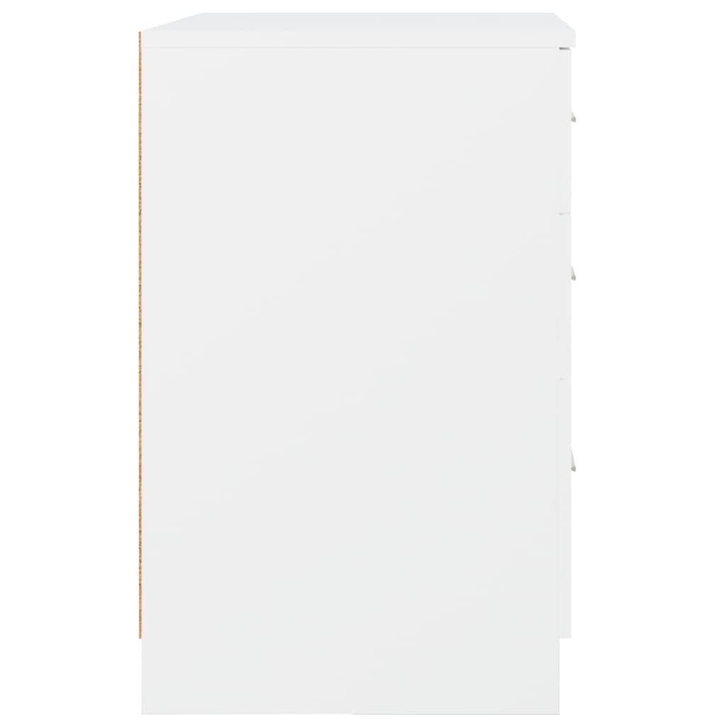 Sängbord Nattduksbord Vit 40x40x63 cm