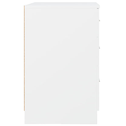 Sängbord Nattduksbord Vit 40x40x63 cm