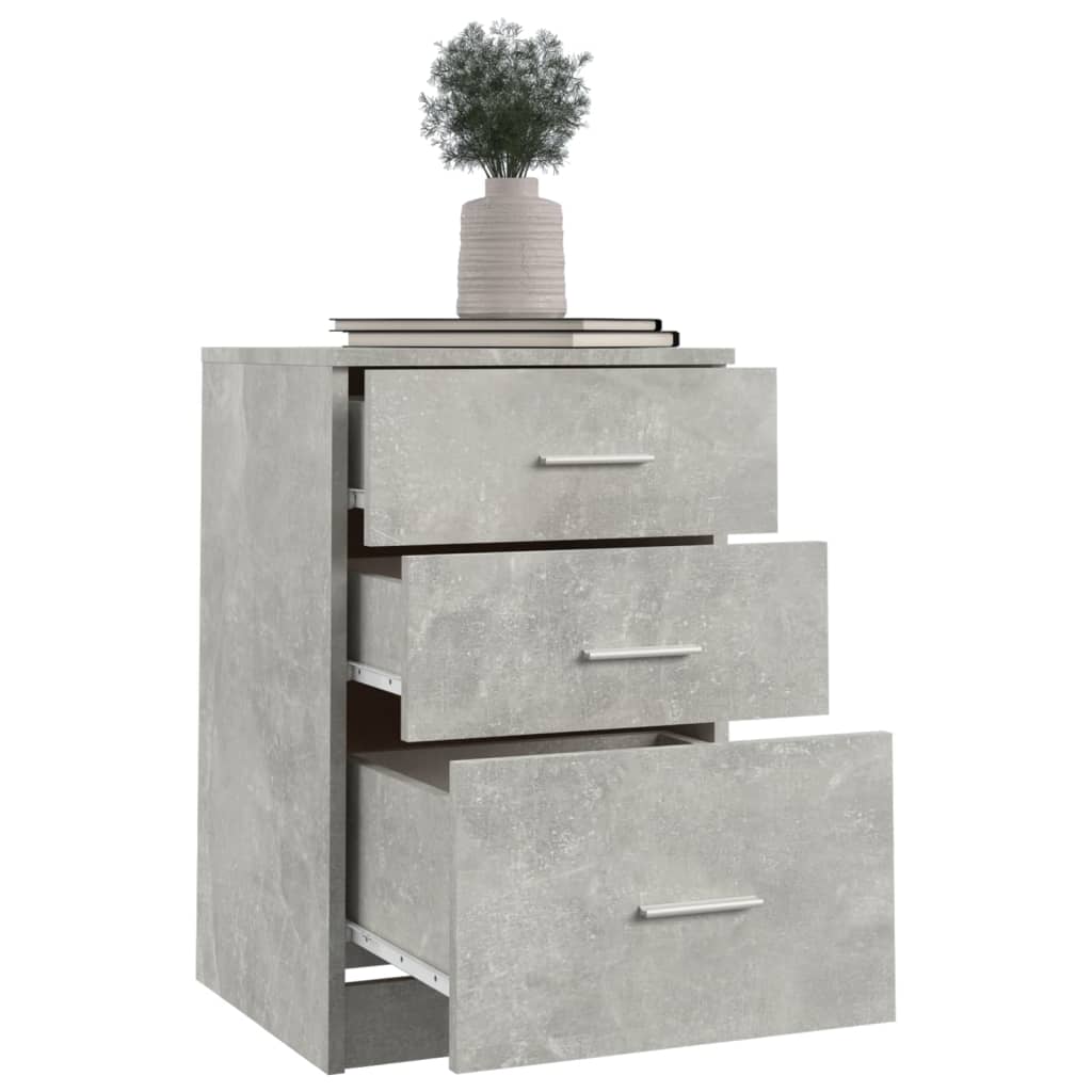 Sängbord Nattduksbord Betonggrå 40x40x63 cm