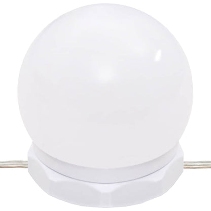 Sminkbord med LED vit 74,5x40x141 cm