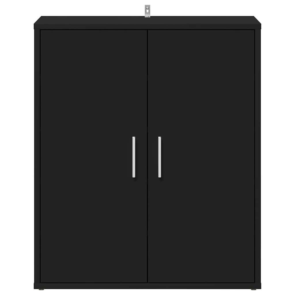Skoskåp svart 60x35x70 cm konstruerat trä