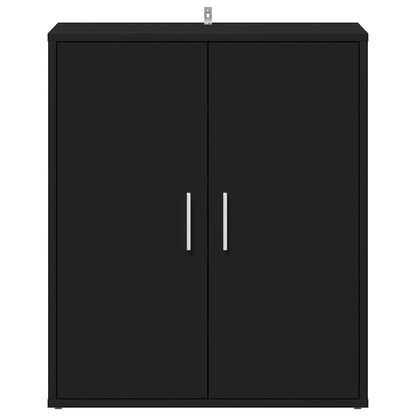 Skoskåp svart 60x35x70 cm konstruerat trä