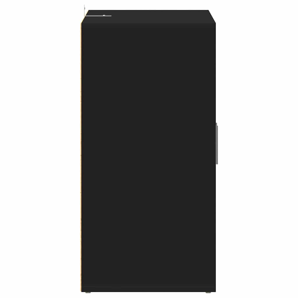 Skoskåp svart 60x35x70 cm konstruerat trä