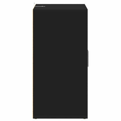 Skoskåp svart 60x35x70 cm konstruerat trä