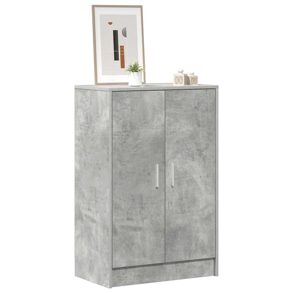 Skoskåp betonggrå 60x35x92 cm konstruerat trä