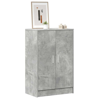 Skoskåp betonggrå 60x35x92 cm konstruerat trä