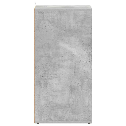 Skoskåp 2 st betonggrå 31,5x35x70 cm konstruerat trä