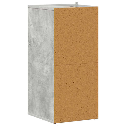 Skoskåp 2 st betonggrå 31,5x35x70 cm konstruerat trä