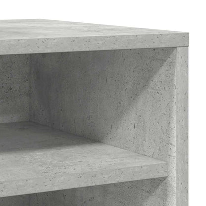 Skoskåp 2 st betonggrå 31,5x35x70 cm konstruerat trä