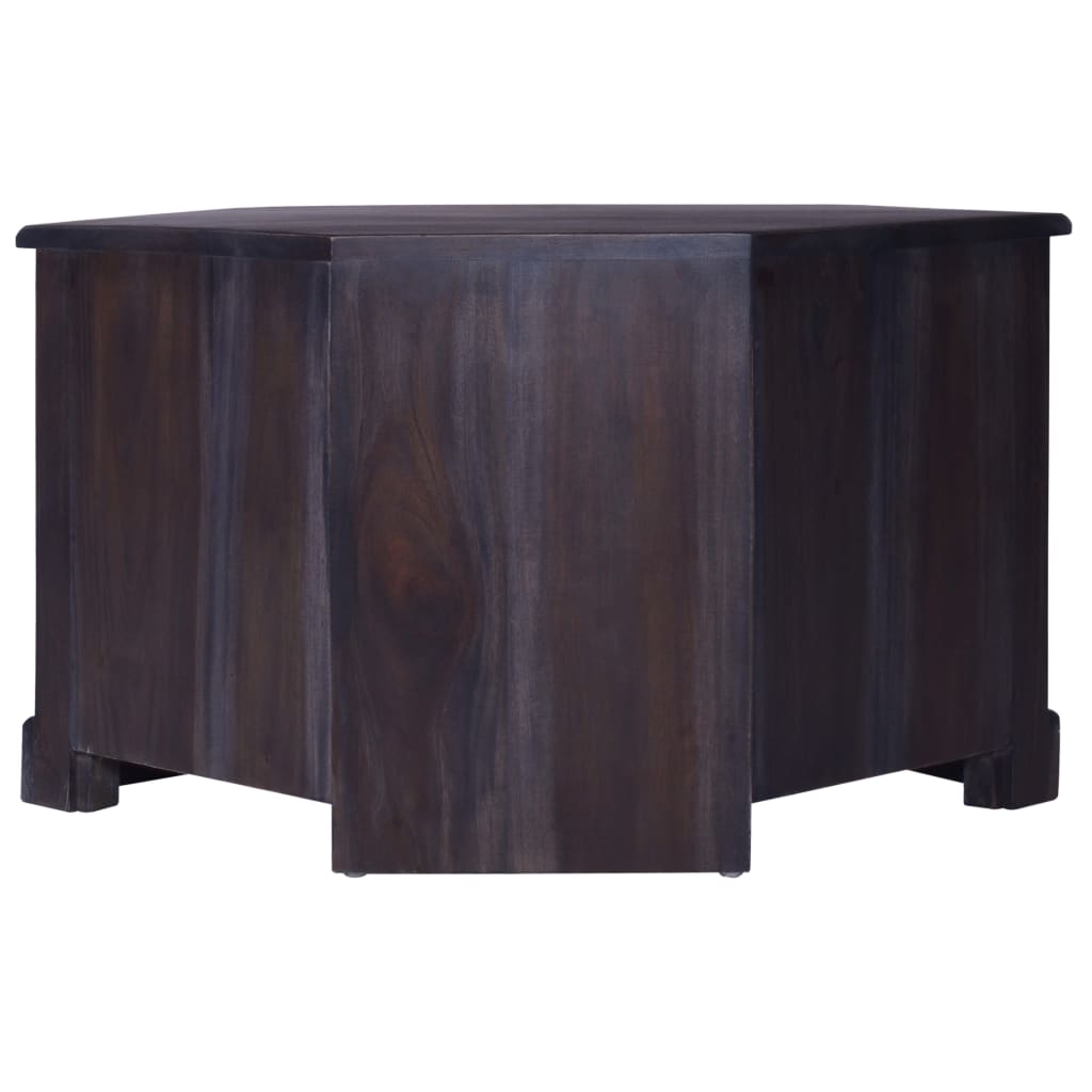 TV-Möbel Svart TV-Bänk för hörn 80x40x49 cm massiv mahogny