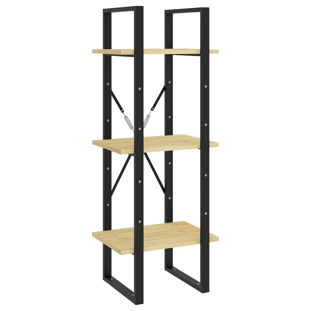 Bokhylla Trä 5 hyllplan 40x30x175 cm massiv furu