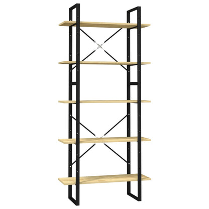 Bokhylla Trä 5 hyllplan 80x30x175 cm massiv furu