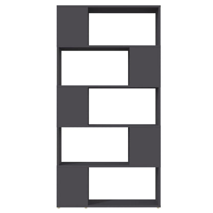 Bokhylla Grå rumsavdelare 80x24x155 cm
