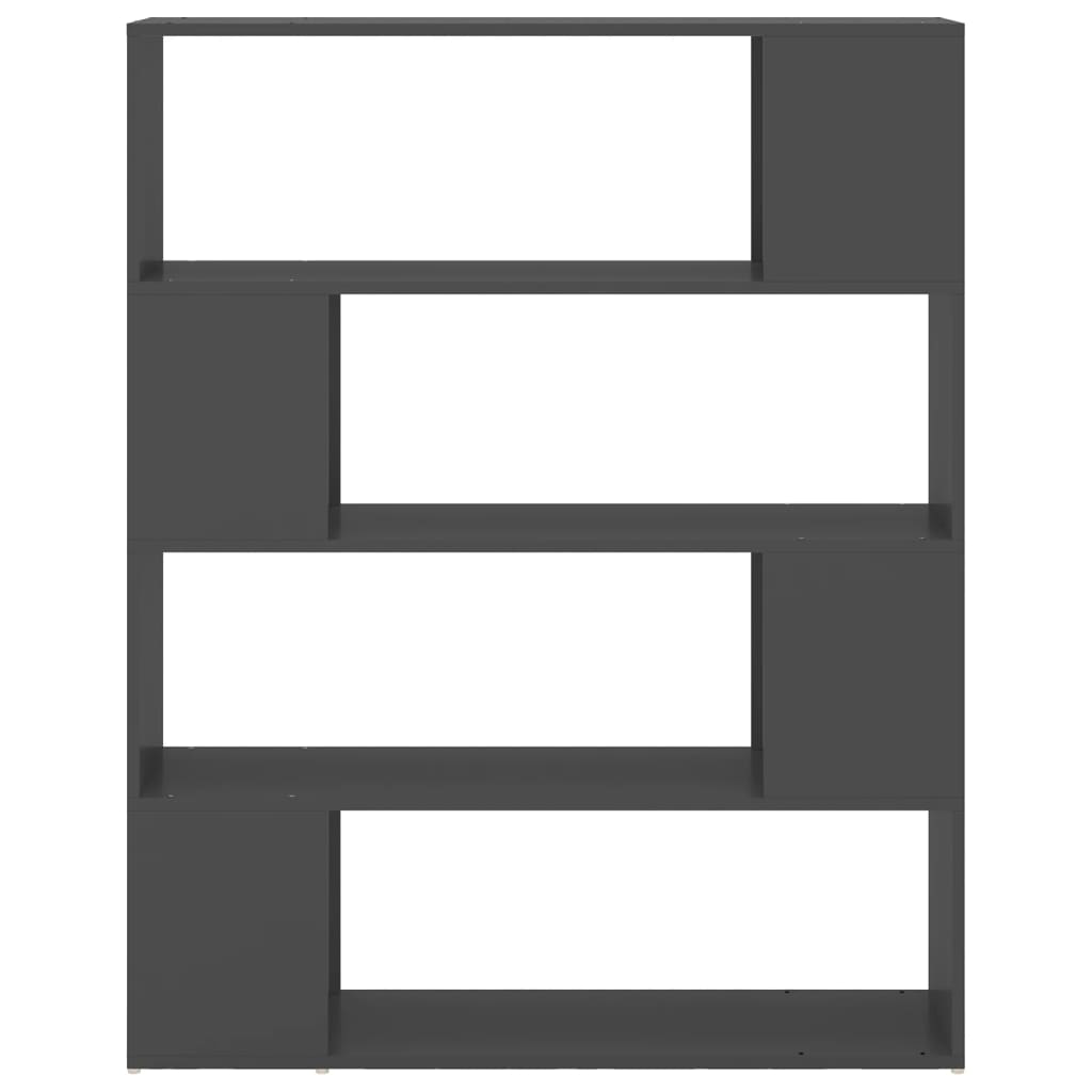 Bokhylla Grå Rumsavdelare 100x24x124 cm