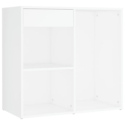 Sminkbord LED med skåp vit konstruerat trä