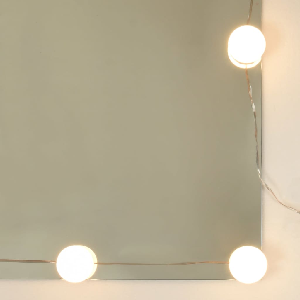 Sminkbord LED med 2 skåp Vit