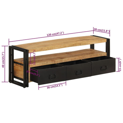 TV-Möbel Trä TV-Bänk 120x30x40 cm massivt mangoträ