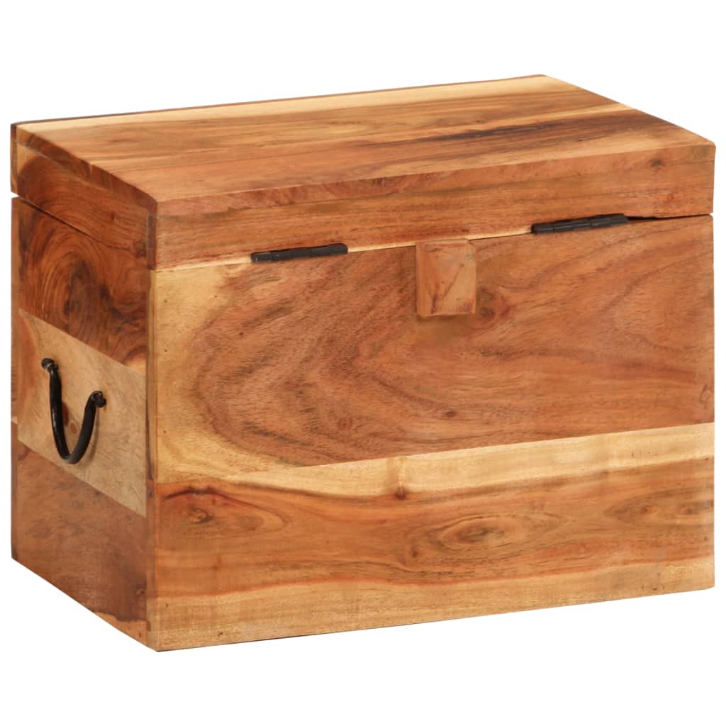 Förvaringskista Förvaringslåda 39x28x31 cm massivt akaciaträ