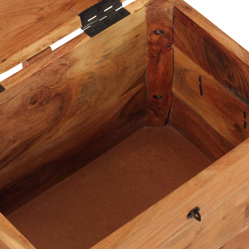 Förvaringskista Förvaringslåda 39x28x31 cm massivt akaciaträ