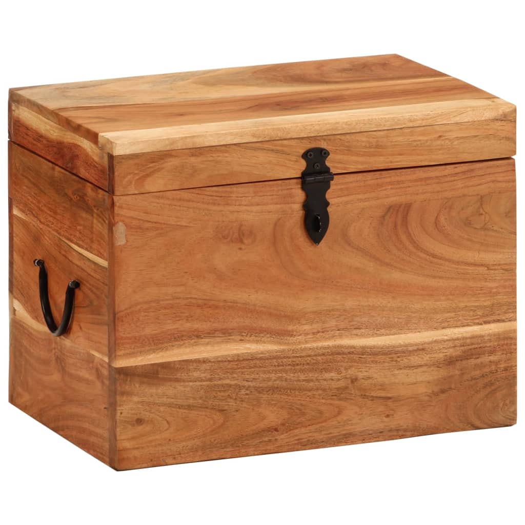 Förvaringskista Förvaringslåda 39x28x31 cm massivt akaciaträ