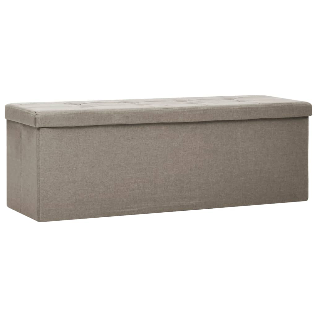 Hallbänk taupe konstlinne