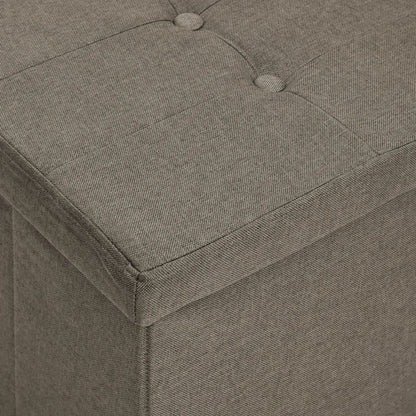 Hallbänk taupe konstlinne