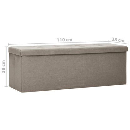 Hallbänk taupe konstlinne
