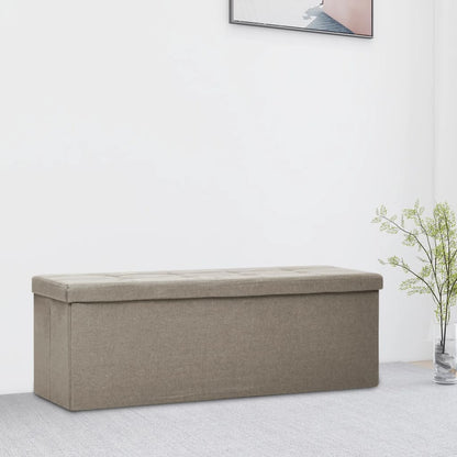 Hallbänk taupe konstlinne