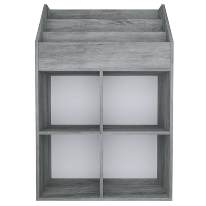 Tidskriftshållare Tidningsställ för barn Betonggrå 71x30x114 cm