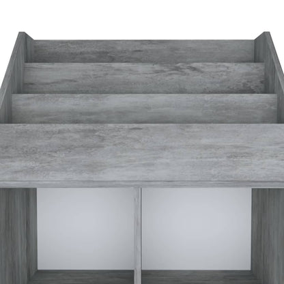 Tidskriftshållare Tidningsställ för barn Betonggrå 71x30x114 cm