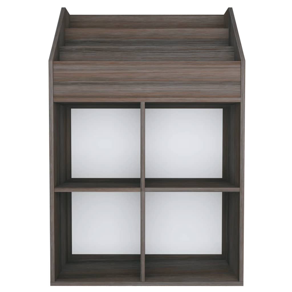 Tidskriftshållare Tidningsställ för barn Grå 71x30x114 cm