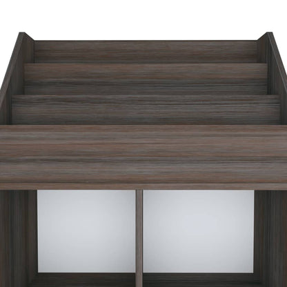 Tidskriftshållare Tidningsställ för barn Grå 71x30x114 cm