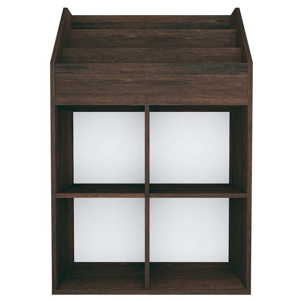 Tidskriftshållare Tidningsställ för barn rökig Ek 71x30x114 cm