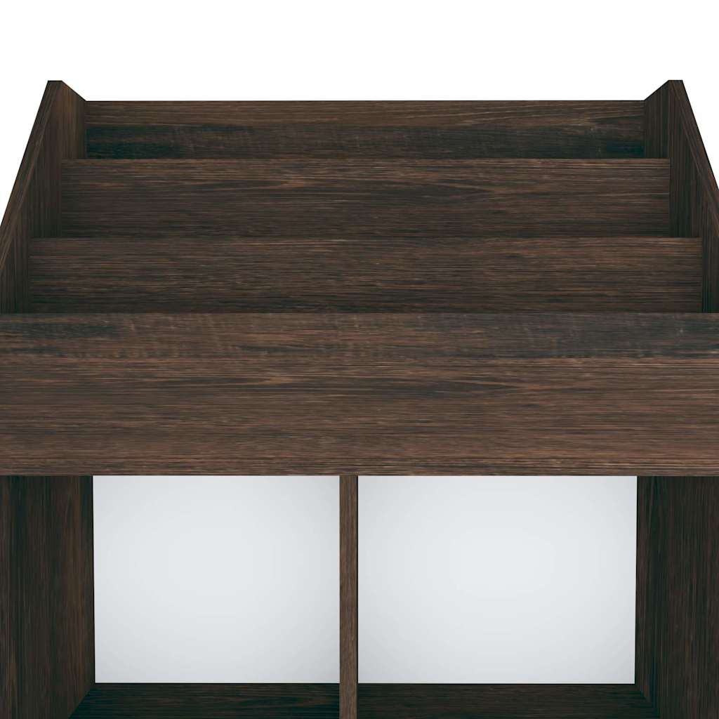 Tidskriftshållare Tidningsställ för barn rökig Ek 71x30x114 cm