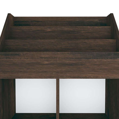 Tidskriftshållare Tidningsställ för barn rökig Ek 71x30x114 cm