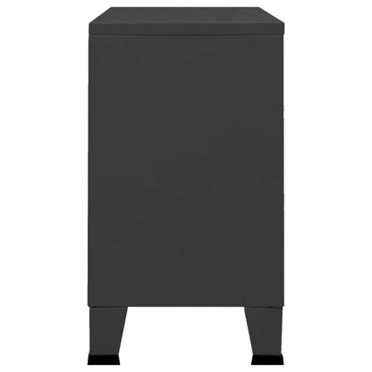Skänk DIV. industriell Svart 105x35x62 cm metall och glas