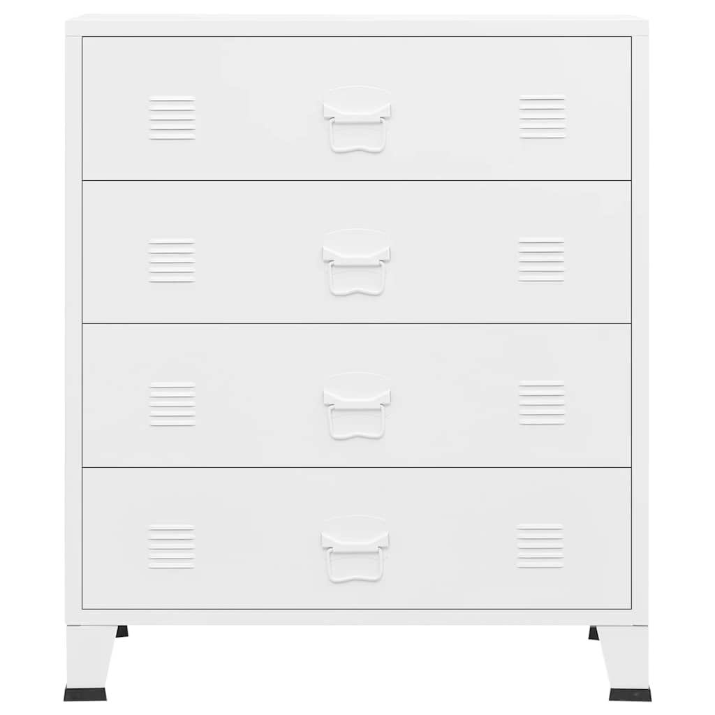 Byrå DIV. industriell Vit 78x40x93 cm metall