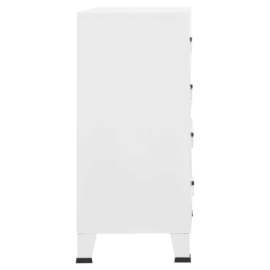 Byrå DIV. industriell Vit 78x40x93 cm metall