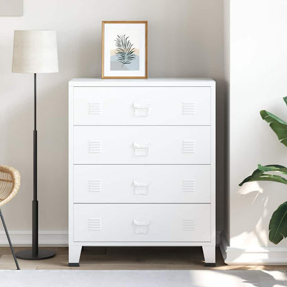 Byrå DIV. industriell Vit 78x40x93 cm metall