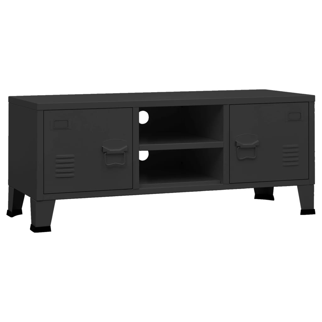 TV-Möbel DIV. Industriell TV-Bänk Svart 105x35x42 cm metall