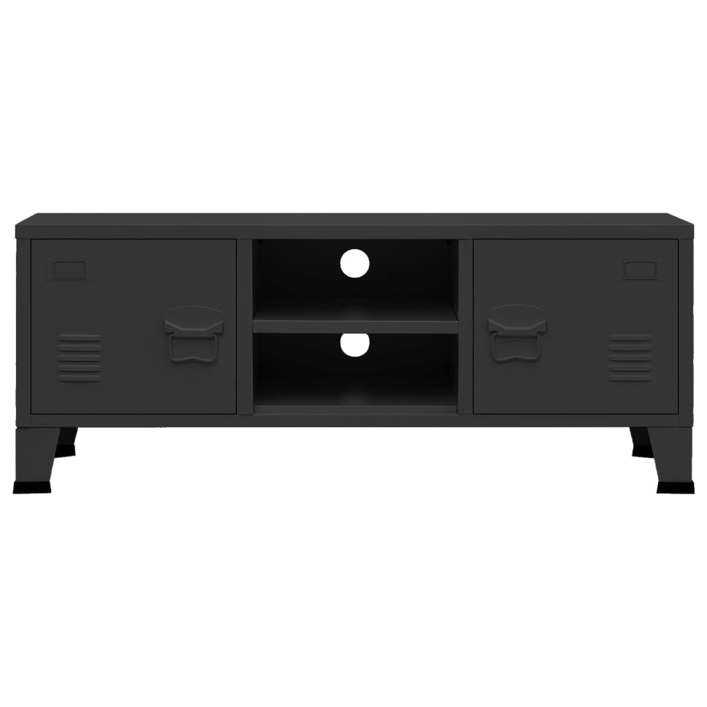 TV-Möbel DIV. Industriell TV-Bänk Svart 105x35x42 cm metall