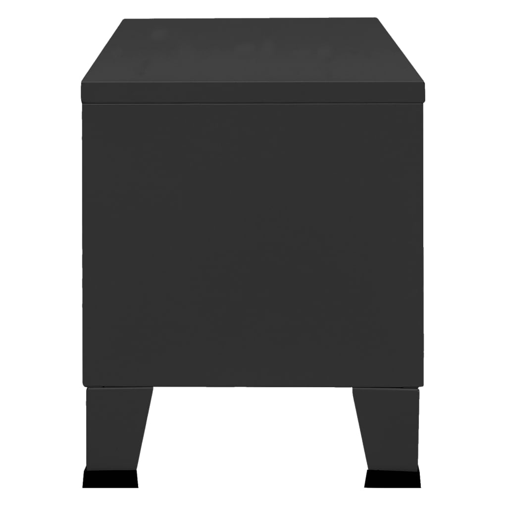 TV-Möbel DIV. Industriell TV-Bänk Svart 105x35x42 cm metall