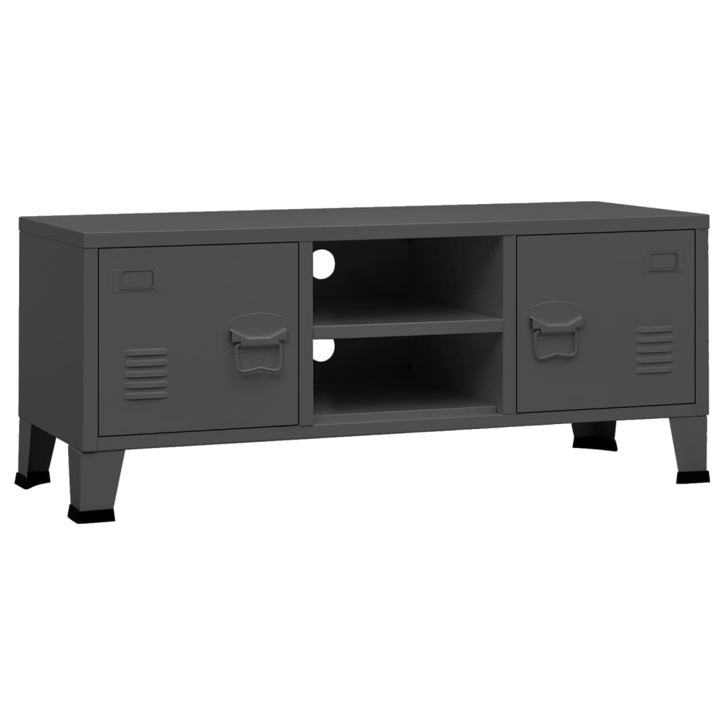 TV-Möbel DIV. TV-Bänk industristil antracit 105x35x42 cm metall
