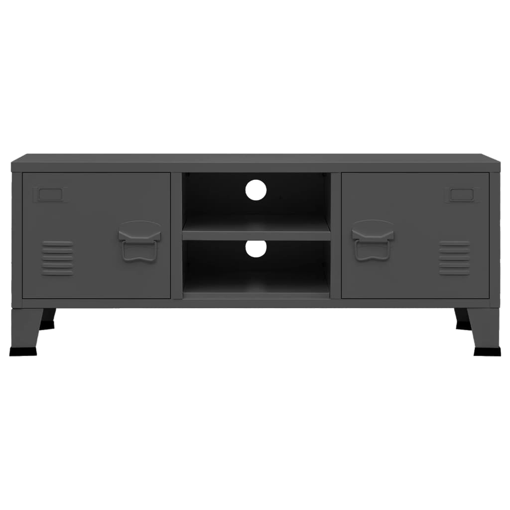 TV-Möbel DIV. TV-Bänk industristil antracit 105x35x42 cm metall