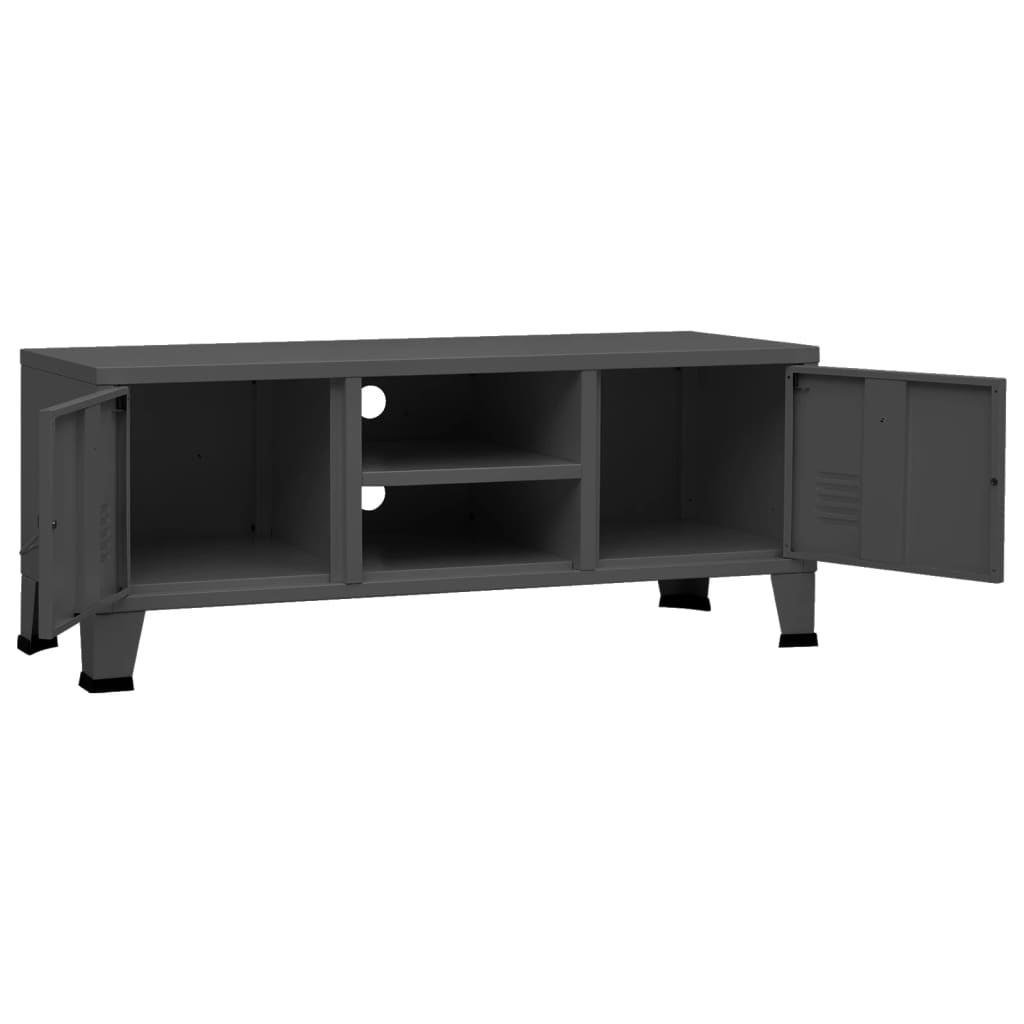 TV-Möbel DIV. TV-Bänk industristil antracit 105x35x42 cm metall
