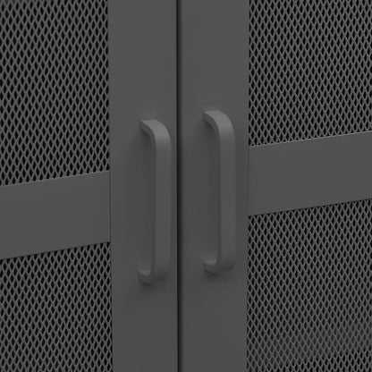 Skåp DIV. Industriellt förvaringsskåp antracit 70x40x115 cm metall